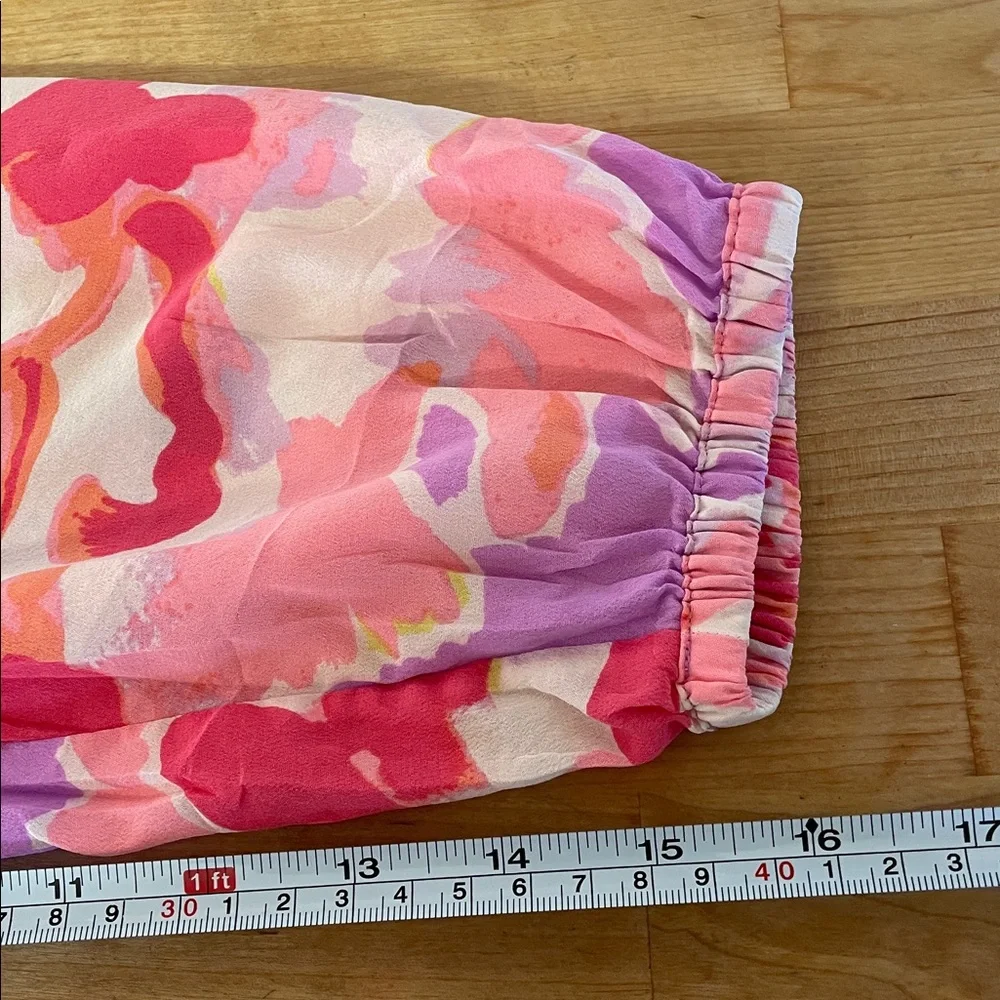 Lilly Pulitzer Elsa Silk Pink Floral Blouse women’s size S - Picture 11 of 13